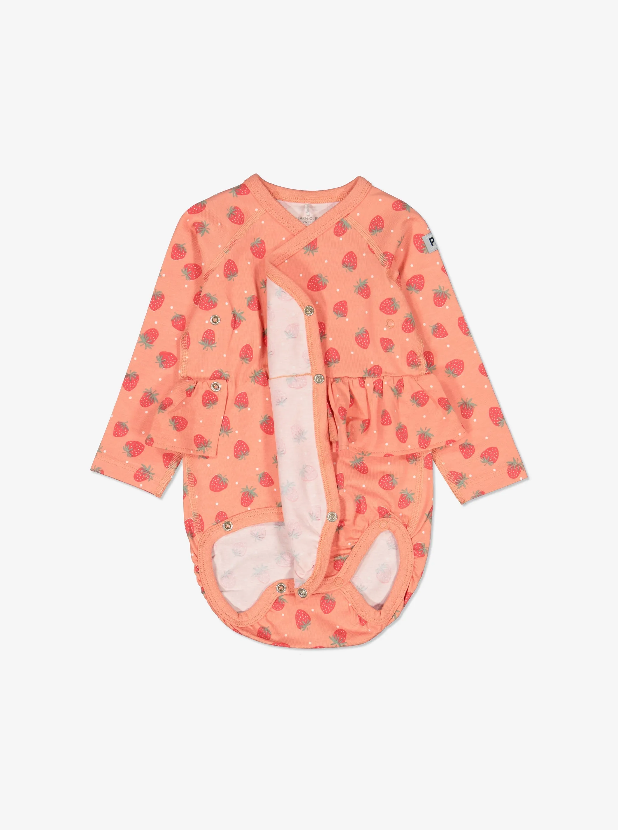 Strawberry Print Wraparound Babygrow