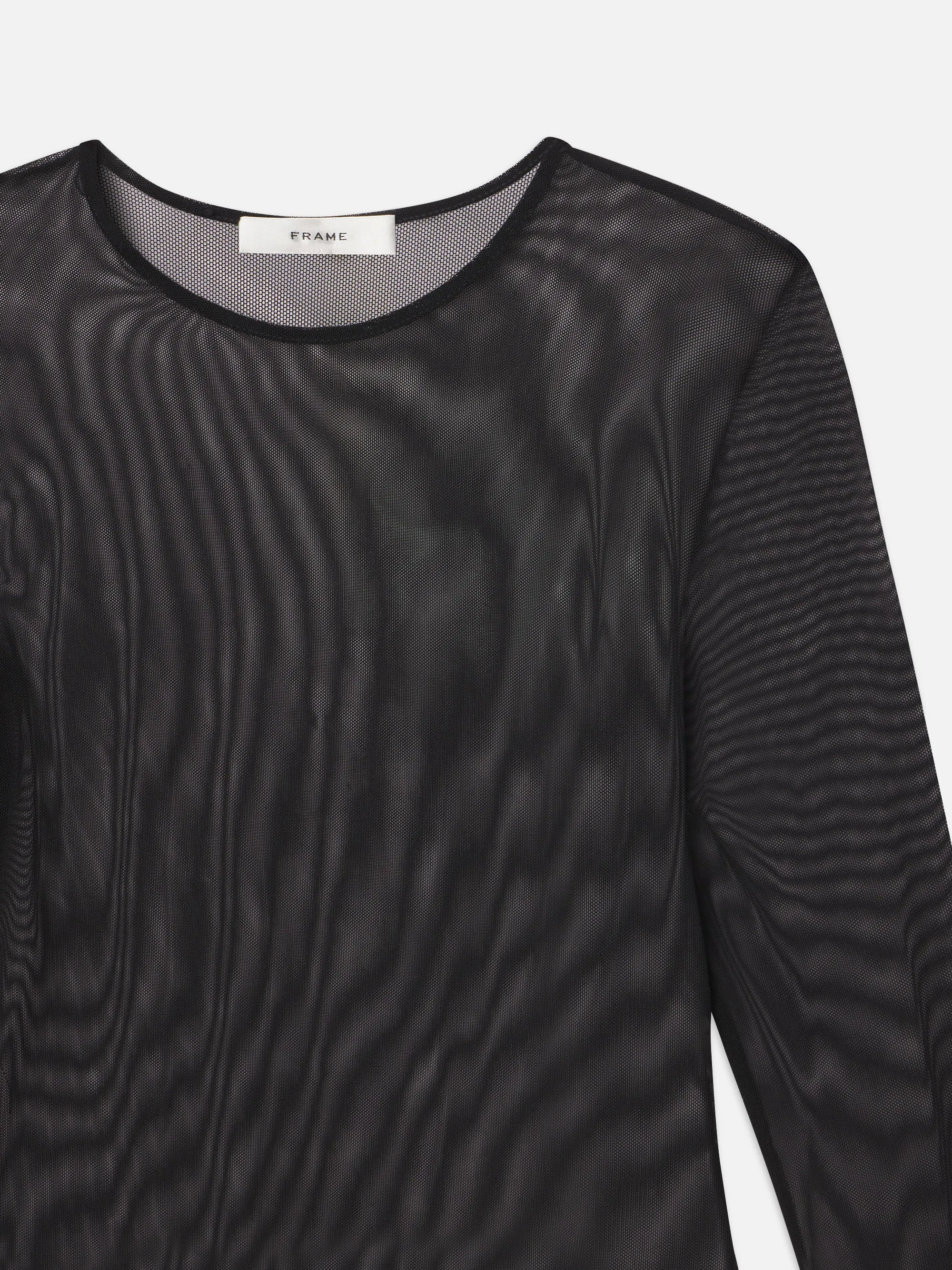 Stretch Mesh Bodysuit -- Black