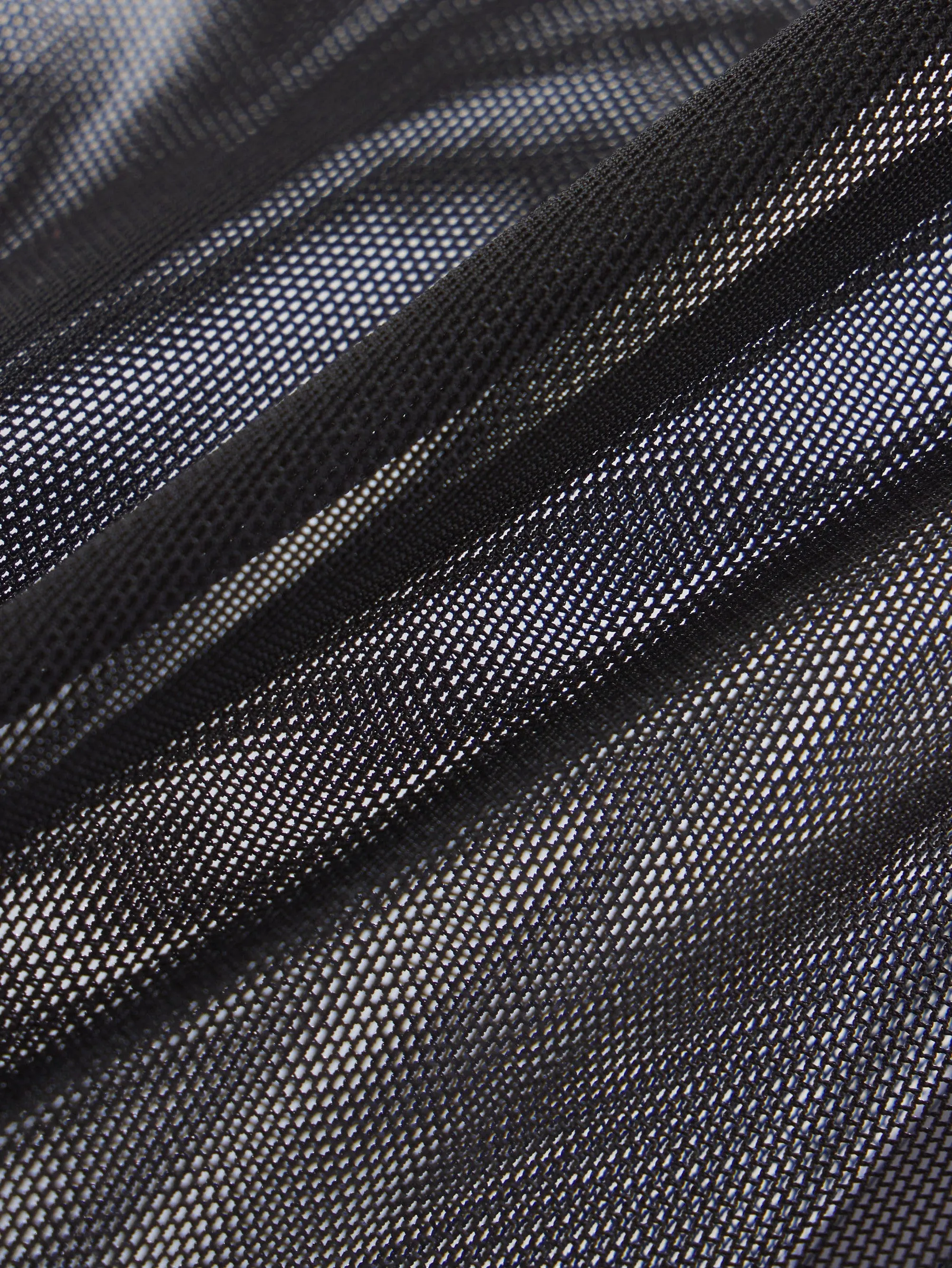 Stretch Mesh Bodysuit -- Black