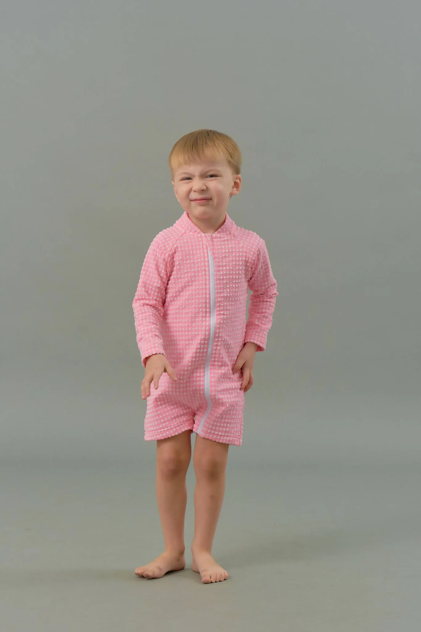 Sunsuit in Pink Tourmaline Gingham