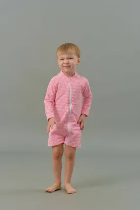 Sunsuit in Pink Tourmaline Gingham