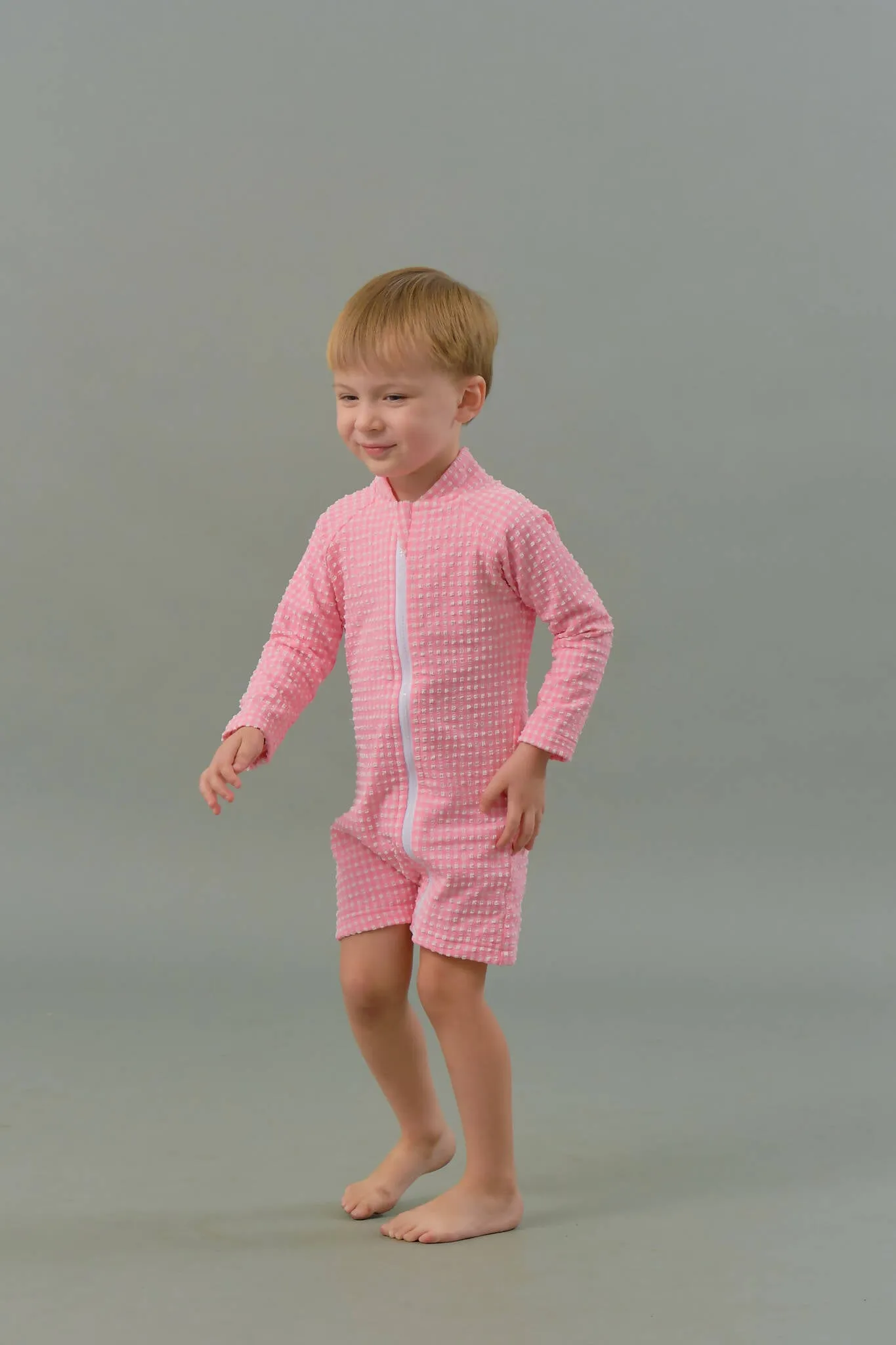 Sunsuit in Pink Tourmaline Gingham