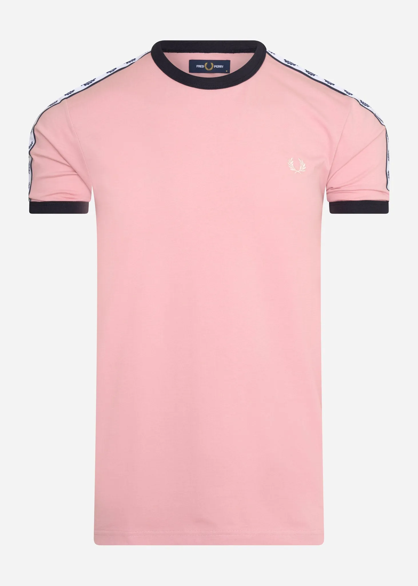 Taped ringer t-shirt - chalky pink