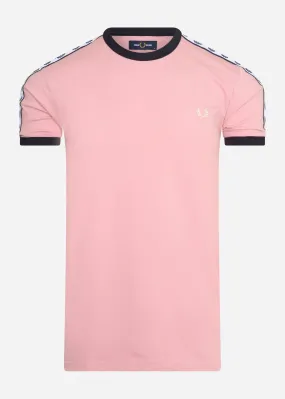 Taped ringer t-shirt - chalky pink