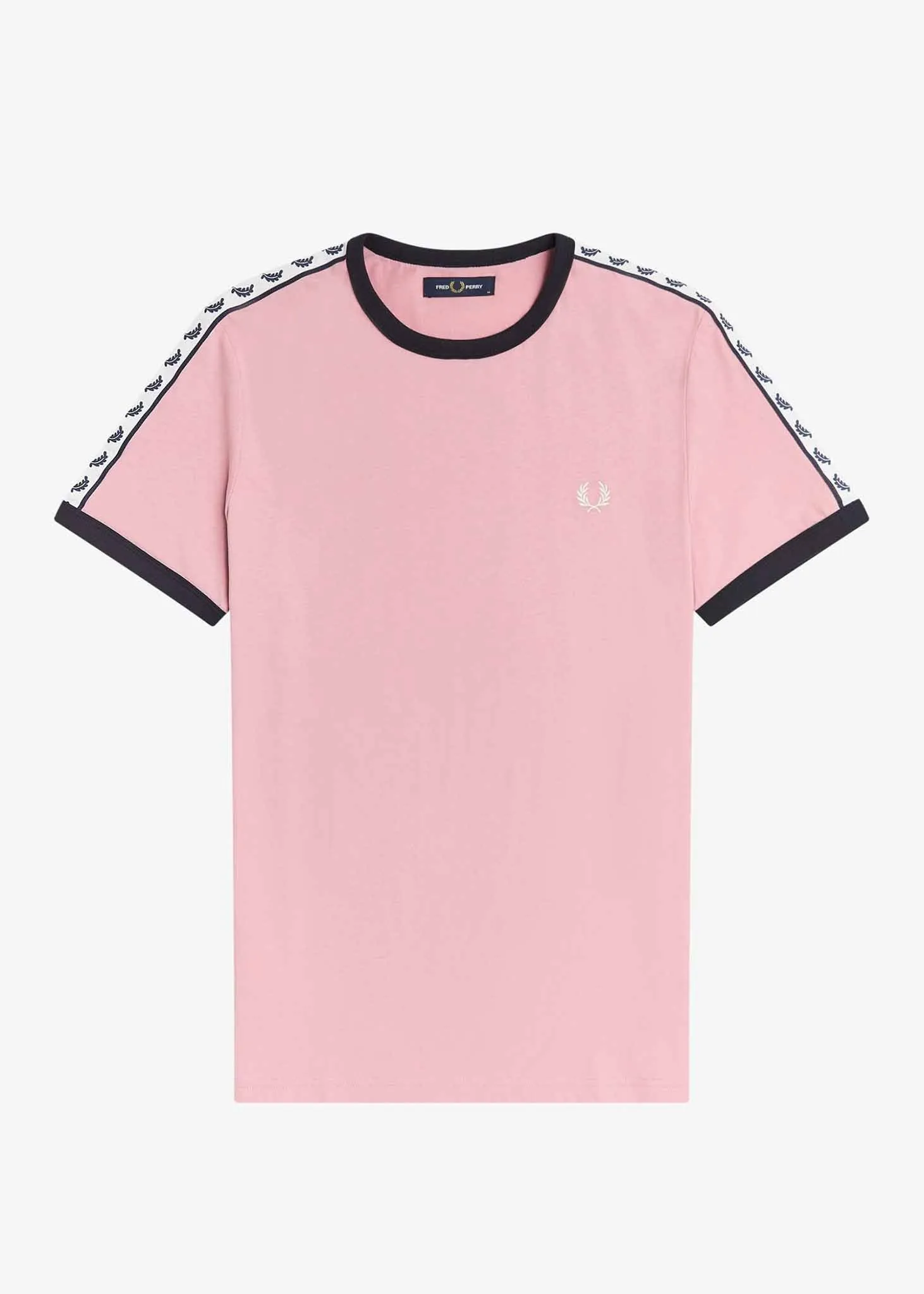 Taped ringer t-shirt - chalky pink