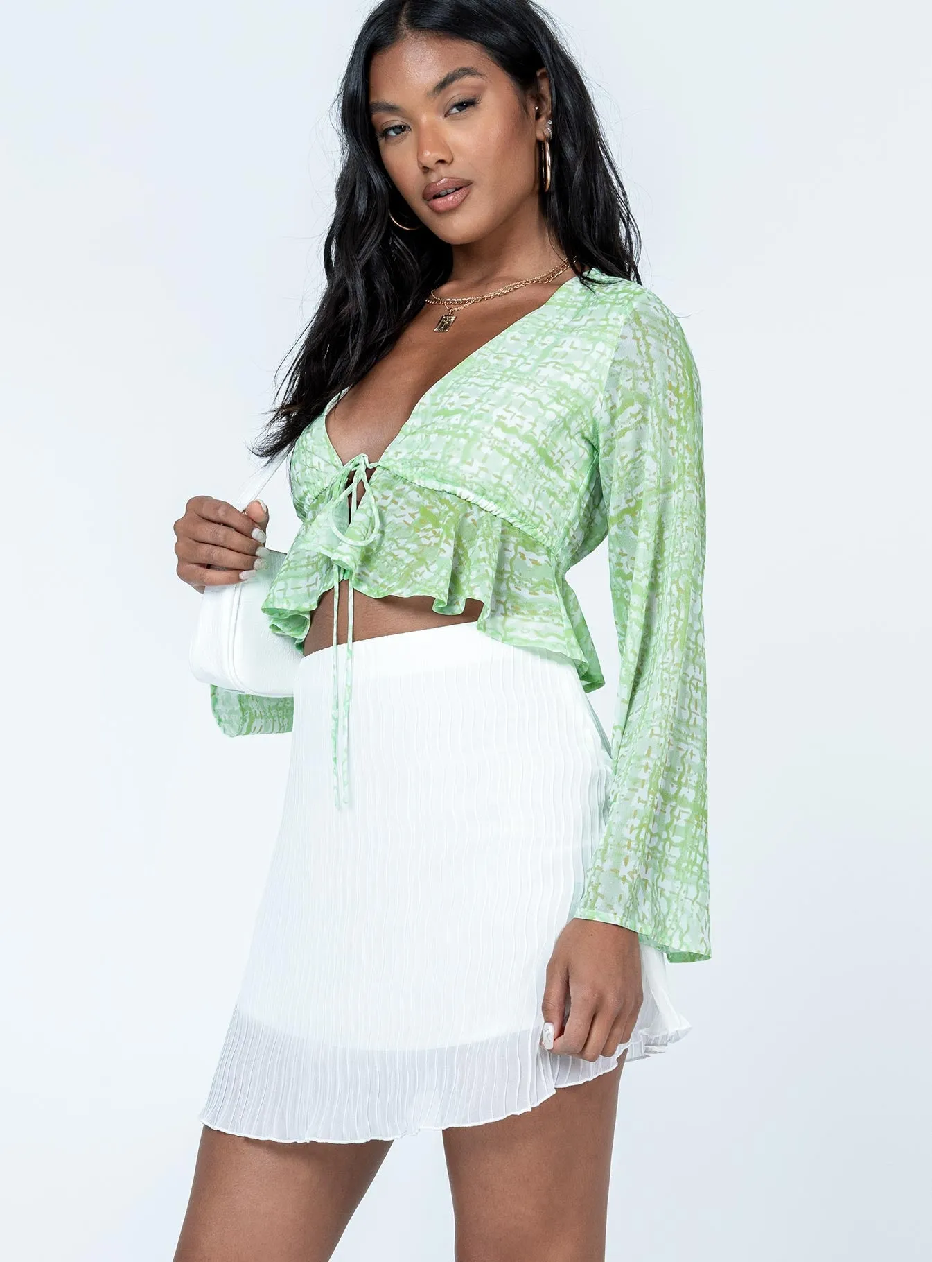 The Morgie Mini Skirt White