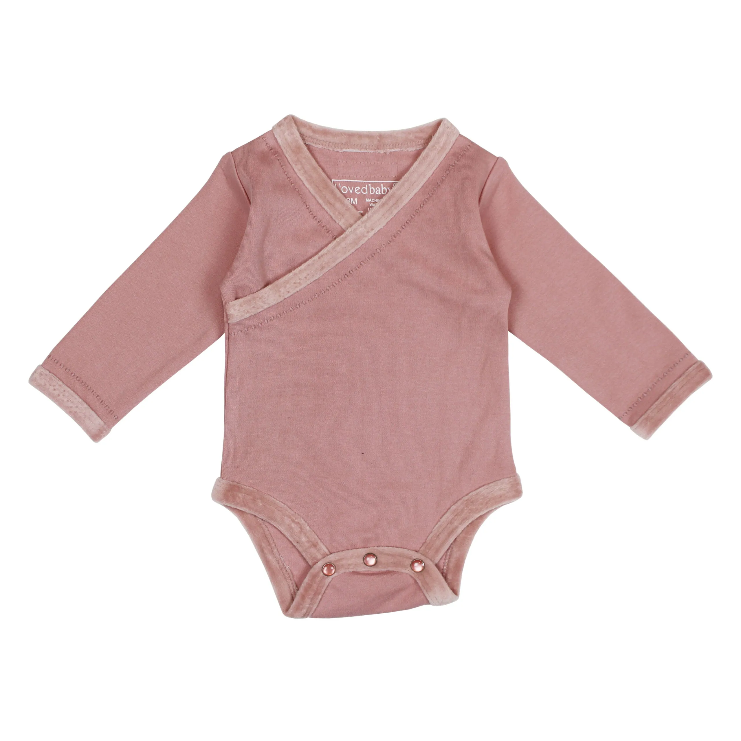 Velveteen L/Sleeve Wrap Bodysuit