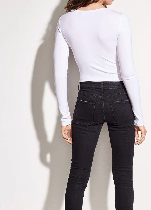 Vince - Ribbed Stretch-Pima Cotton Bodysuit