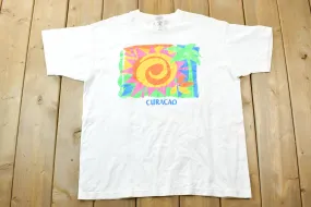 Vintage 1990s Curaco Fancy Sun Art Souvenir T-Shirt