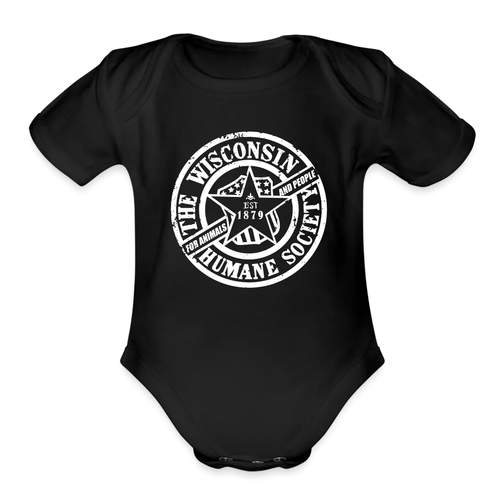 WHS 1879 Logo Organic Short Sleeve Baby Bodysuit