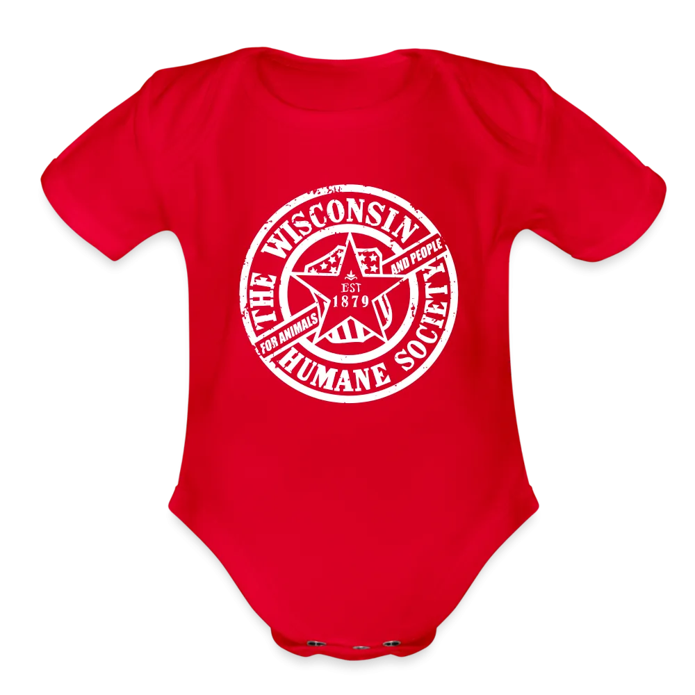 WHS 1879 Logo Organic Short Sleeve Baby Bodysuit