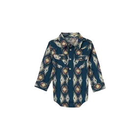 Wrangler Boy's Long Sleeve Turquoise Bodysuit