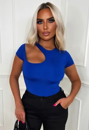 Your Go To Cobalt Cut Out Stretch Bodysuit
