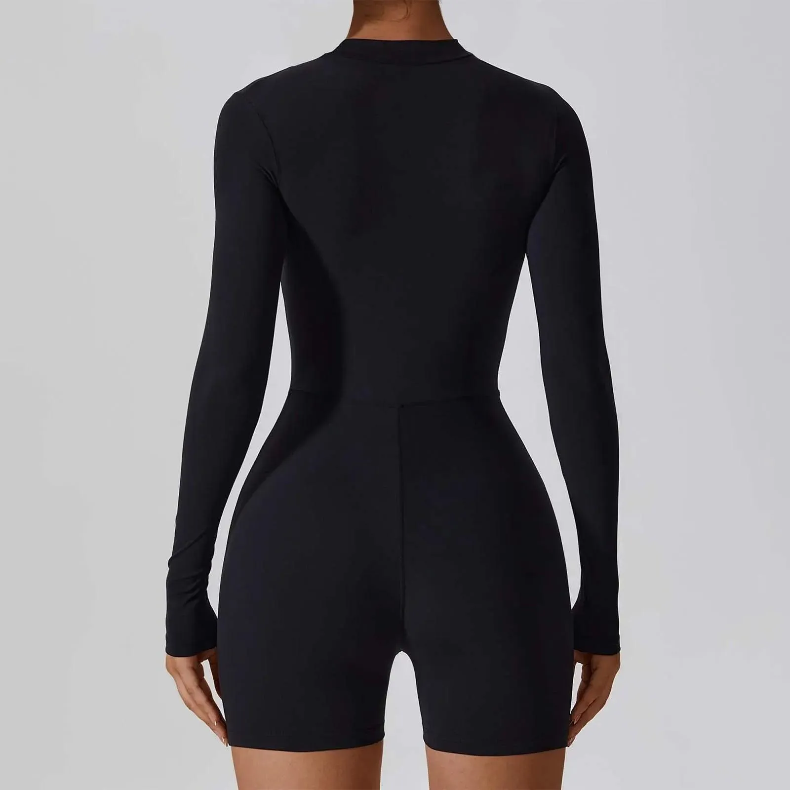 Zipper Gym Jumpsuit Short Women Yoga Sets Sports Bodysuit Female Yoga Overalls Workout Clothes Fitness Suit Woman'S Jamsuit